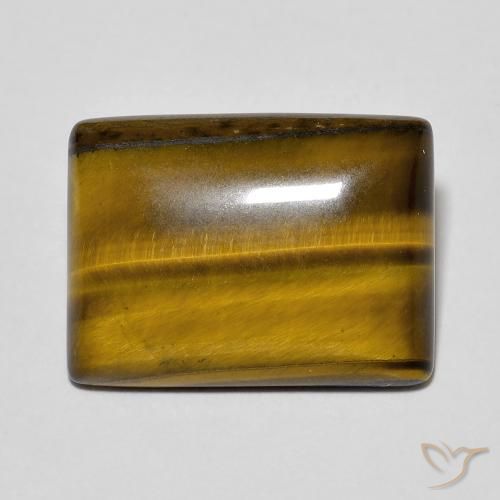 11.32ct 자연스러운 황갈색 호랑이의 눈, 바게트, 불투명체
