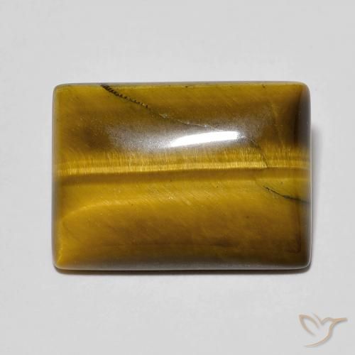 11.47ct 자연스러운 황갈색 호랑이의 눈, 바게트, 불투명체