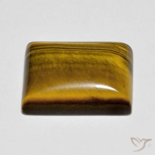 10.12캐럿 천연 Medium Dark-Brown 호랑이의 눈, 바게트, 불투명체