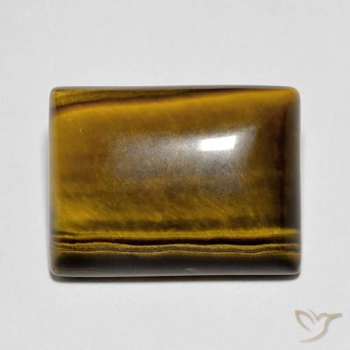10.74ct 자연스러운 골든 브라운 호랑이의 눈, 바게트, 불투명체