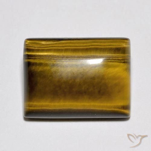 11.47ct 자연스러운 웜 브라운 호랑이의 눈, 바게트, 불투명체