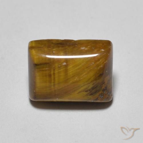 1.61ct 자연스러운 연한 갈색 호랑이의 눈, 바게트, 불투명체