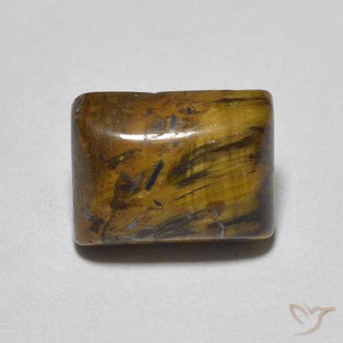 1.77ct 자연스러운 연한 갈색 호랑이의 눈, 바게트, 불투명체