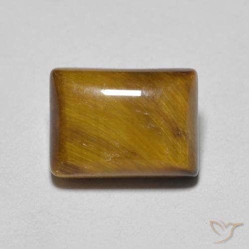 1.58ct 자연스러운 연한 갈색 호랑이의 눈, 바게트, 불투명체