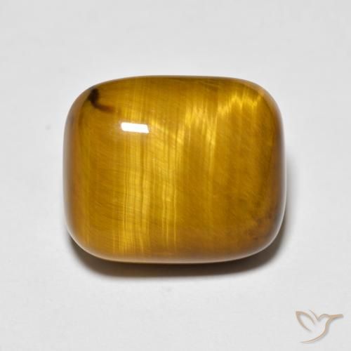 8.76ct 자연스러운 연한 갈색 호랑이의 눈, 방석, 불투명체