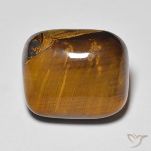 8.83ct 자연스러운 웜 브라운 호랑이의 눈, 방석, 불투명체