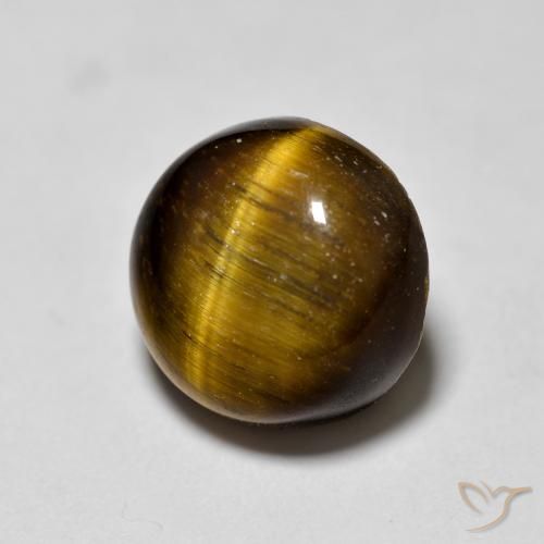 1.87ct 자연스러운 Medium Dark-Brown 호랑이의 눈, 둥근, 불투명체