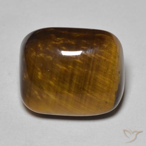 8.84ct 자연스러운 골든 브라운 호랑이의 눈, 방석, 불투명체