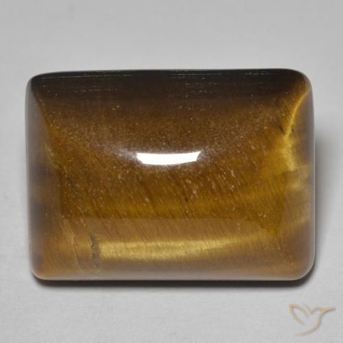 19.66ct 자연스러운 미디엄 브라운 호랑이의 눈, 바게트, 불투명체