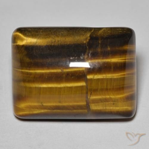 19.67ct 자연스러운 골든 브라운 호랑이의 눈, 바게트, 불투명체