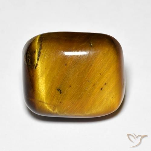 8.44ct 자연스러운 미디엄 브라운 호랑이의 눈, 방석, 불투명체
