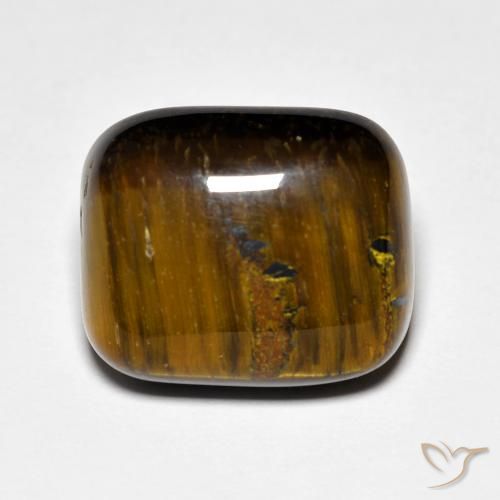 8.57ct 자연스러운 갈색 호랑이의 눈, 방석, 불투명체
