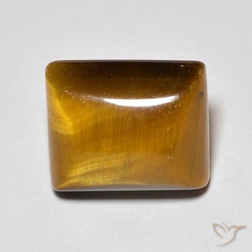6.14ct 자연스러운 미디엄 브라운 호랑이의 눈, 바게트, 불투명체