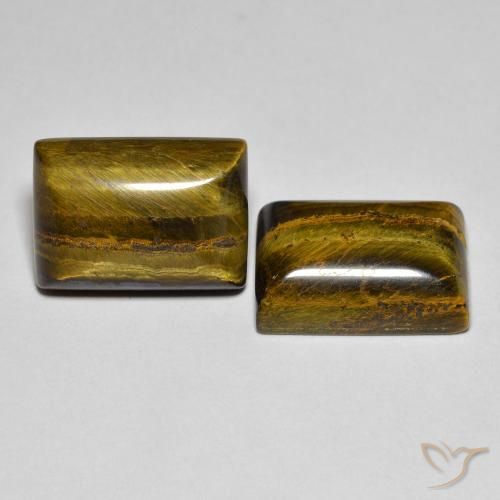 16.48캐럿 천연 Medium Light-Brown 호랑이의 눈 보석, 바게트, 불투명체