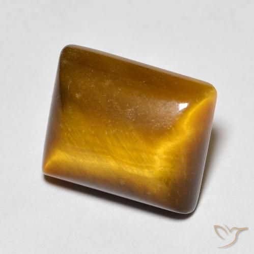 6.31캐럿 천연 Medium Light-Brown 호랑이의 눈, 바게트, 불투명체