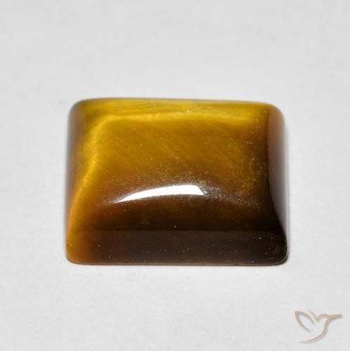 6.31캐럿 천연 Medium Light-Brown 호랑이의 눈, 바게트, 불투명체