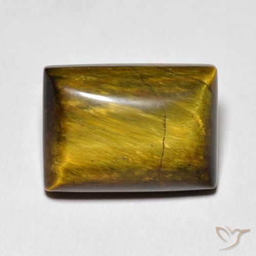 7.95ct 자연스러운 웜 브라운 호랑이의 눈, 바게트, 불투명체