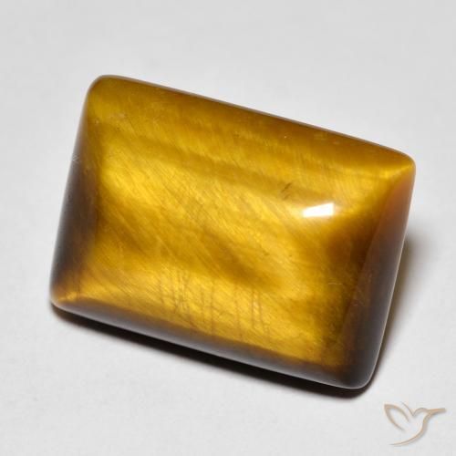 13.65ct 자연스러운 Medium Light-Brown 호랑이의 눈, 바게트, 불투명체