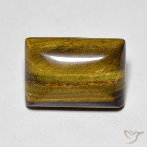 7.65ct 자연스러운 미디엄 브라운 호랑이의 눈, 바게트, 불투명체