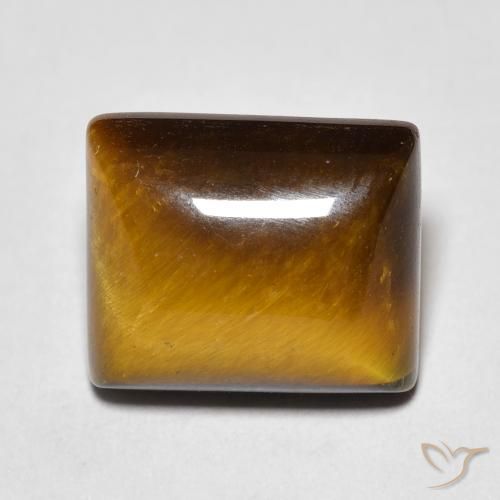 6.54ct 자연스러운 웜 브라운 호랑이의 눈, 바게트, 불투명체