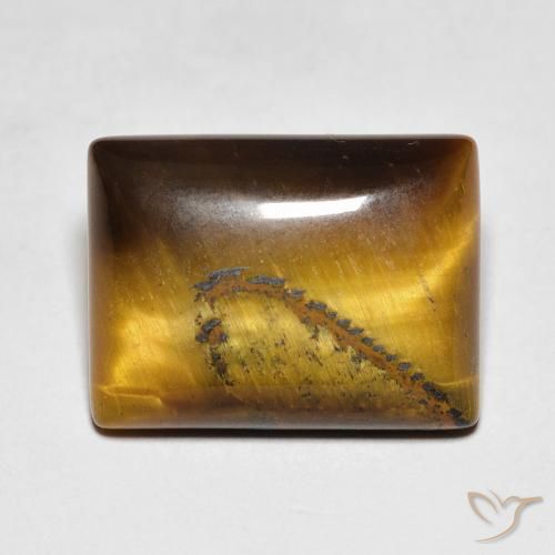 9.14ct 자연스러운 Medium Dark-Brown 호랑이의 눈, 바게트, 불투명체
