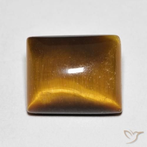 6.03ct 자연스러운 웜 브라운 호랑이의 눈, 바게트, 불투명체