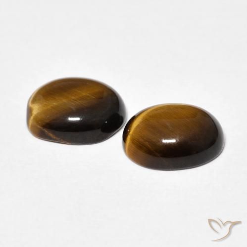3.30캐럿 천연 Medium Dark-Brown 호랑이의 눈 보석, 타원형, 불투명체