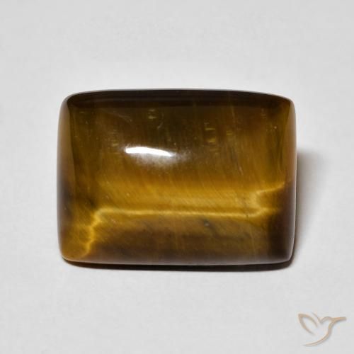 14.14ct 자연스러운 웜 브라운 호랑이의 눈, 바게트, 불투명체
