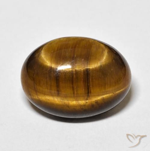 9.88ct 자연스러운 미디엄 브라운 호랑이의 눈, 타원형, 불투명체