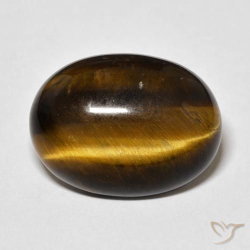 14.75ct 자연스러운 Medium Dark-Brown 호랑이의 눈, 타원형, 불투명체