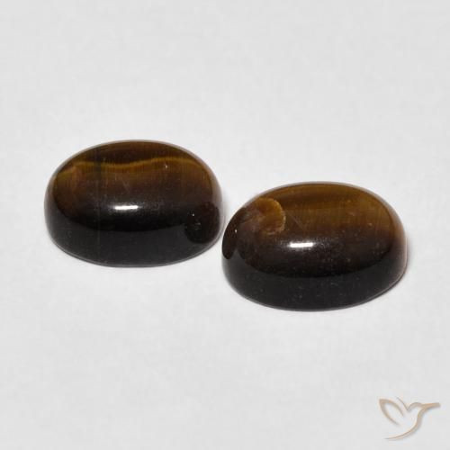 3.01캐럿 천연 Medium Dark-Brown 호랑이의 눈 보석, 타원형, 불투명체