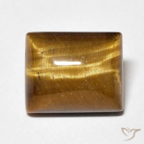 6.28ct 자연스러운 미디엄 브라운 호랑이의 눈, 바게트, 불투명체