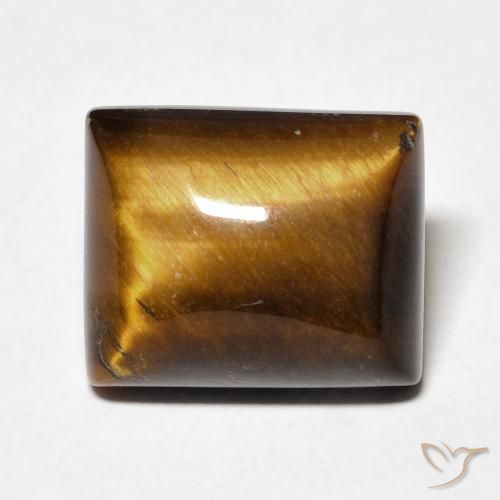 6.13ct 자연스러운 미디엄 브라운 호랑이의 눈, 바게트, 불투명체
