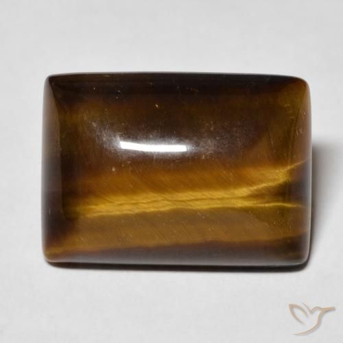 12.74ct 자연스러운 진저브라운 호랑이의 눈, 바게트, 불투명체