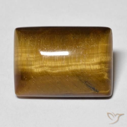 12.68ct 자연스러운 웜 브라운 호랑이의 눈, 바게트, 불투명체