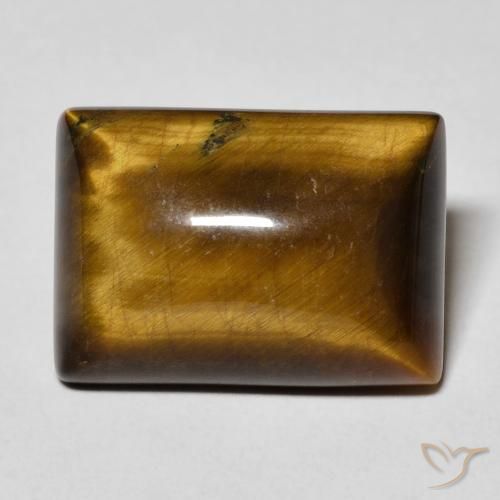 12.62ct 자연스러운 미디엄 브라운 호랑이의 눈, 바게트, 불투명체