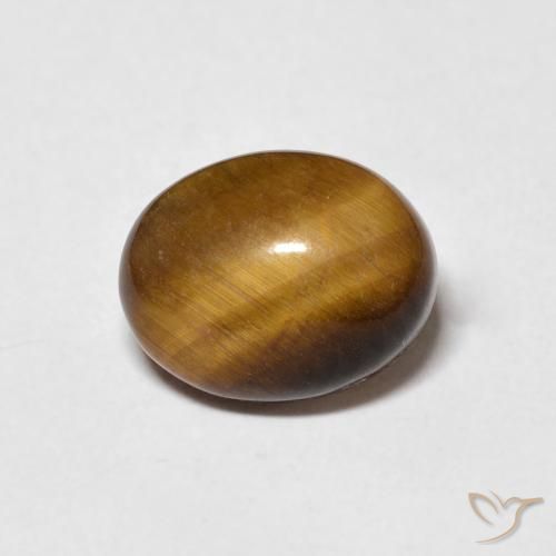 2.80ct 자연스러운 황갈색 호랑이의 눈, 타원형, 불투명체