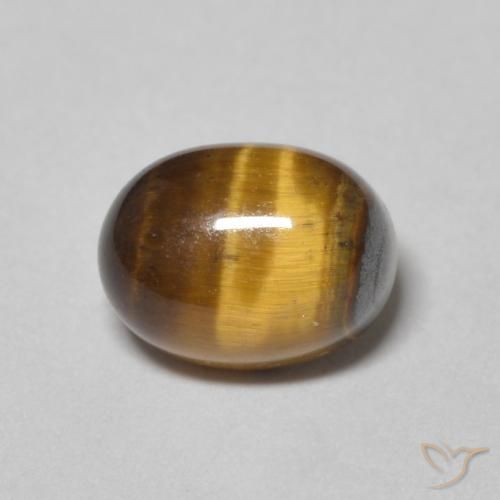 2.15ct 자연스러운 황갈색 호랑이의 눈, 타원형, 불투명체