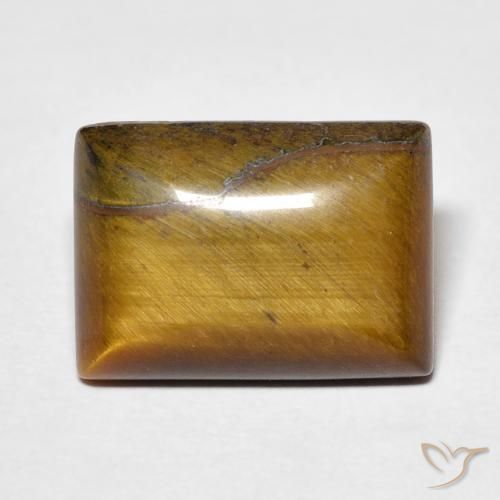 6.62ct 자연스러운 골든 브라운 호랑이의 눈, 바게트, 불투명체