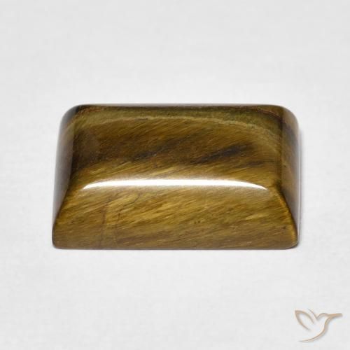 7.07캐럿 천연 Medium Light-Brown 호랑이의 눈, 바게트, 불투명체