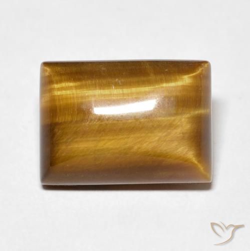8.08ct 자연스러운 웜 브라운 호랑이의 눈, 바게트, 불투명체
