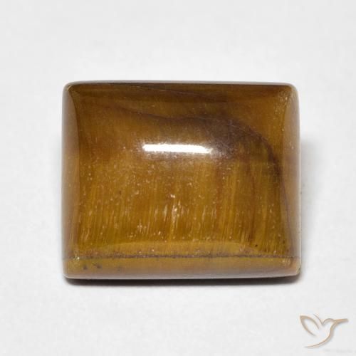 6.05ct 자연스러운 미디엄 브라운 호랑이의 눈, 바게트, 불투명체