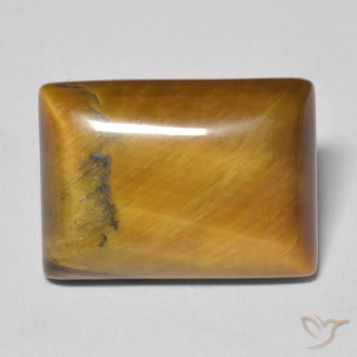 12.19ct 자연스러운 황갈색 호랑이의 눈, 바게트, 불투명체
