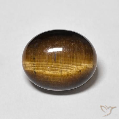 4.79ct 자연스러운 황갈색 호랑이의 눈, 타원형, 불투명체