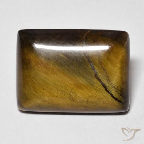 12.60ct 자연스러운 황갈색 호랑이의 눈, 바게트, 불투명체