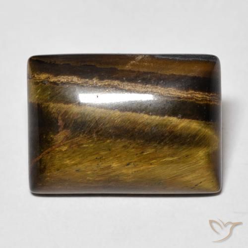 12.30ct 자연스러운 웜 브라운 호랑이의 눈, 바게트, 불투명체