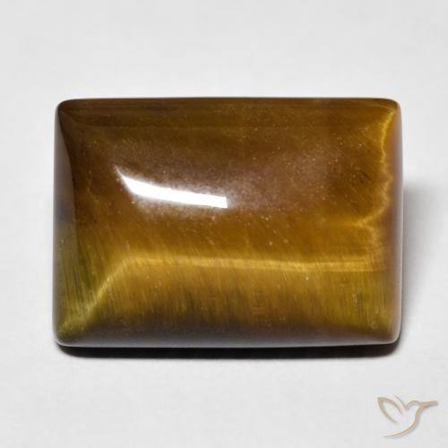 13.48ct 자연스러운 골든 브라운 호랑이의 눈, 바게트, 불투명체