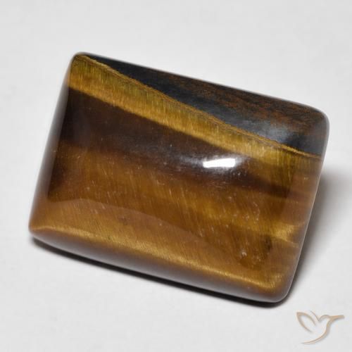 14.98캐럿 천연 Medium Light-Brown 호랑이의 눈, 바게트, 불투명체
