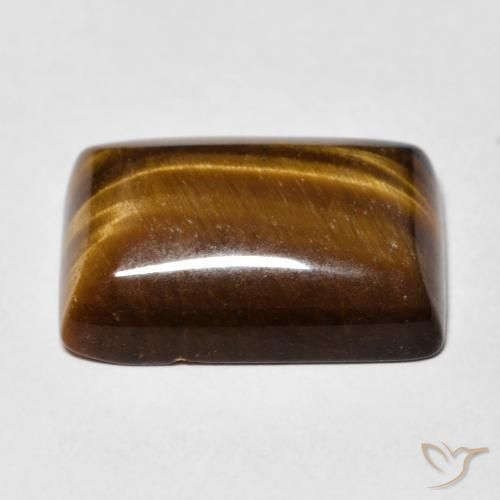 14.98캐럿 천연 Medium Light-Brown 호랑이의 눈, 바게트, 불투명체