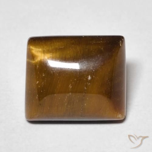 6.38ct 자연스러운 웜 브라운 호랑이의 눈, 바게트, 불투명체